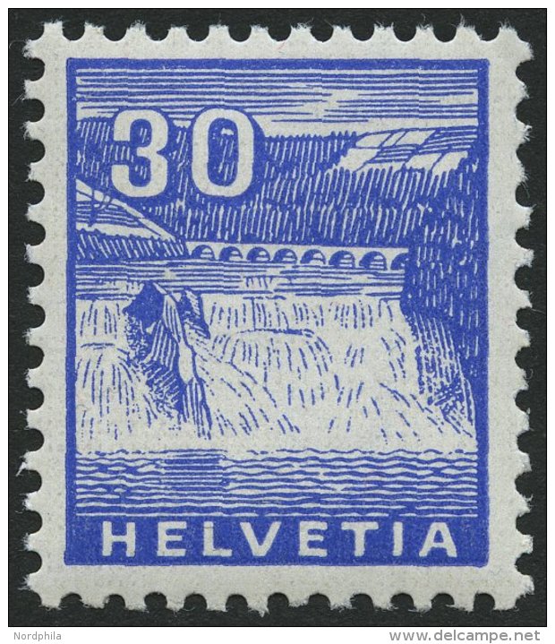 SCHWEIZ BUNDESPOST 276 **, 1934, 30 C. Rheinfall Bei Schaffhausen, Normale Zähnung, Pracht, Mi. 85.- - Used Stamps