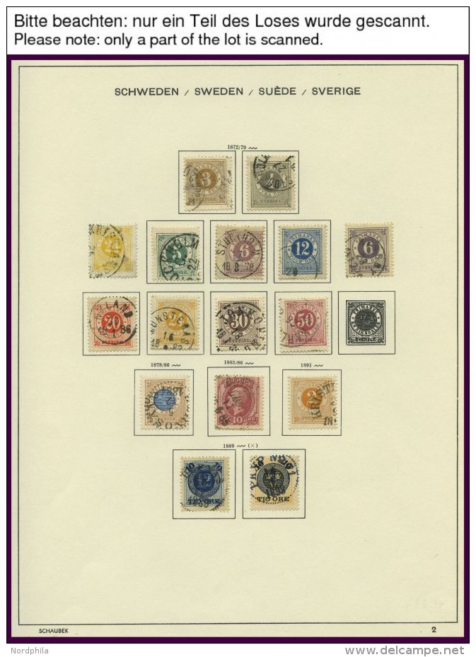 SAMMLUNGEN, LOTS O, 1872-1928, Sauberer Gestempelter Sammlungsteil (aus Mi.Nr. 17-212) Mit Guten Mittleren Ausgaben, Nac - Collections