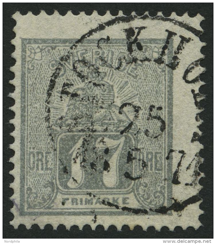 SCHWEDEN 15b O, 1869, 17 Ö. Grau, K1 STOCKHOLM, Pracht, Mi. 800.- - Used Stamps