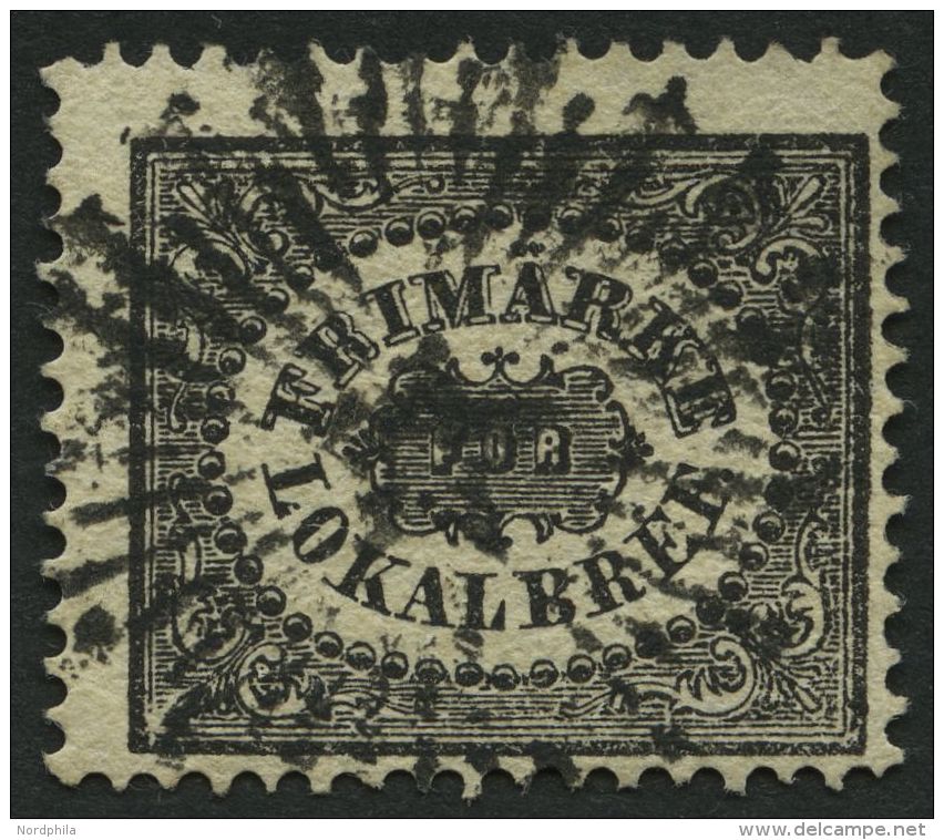 SCHWEDEN 6 O, 1856, 1 Skill. Bco. Schwarz (Facit 6a2), Pracht, Facit 4000.- Skr. - Used Stamps