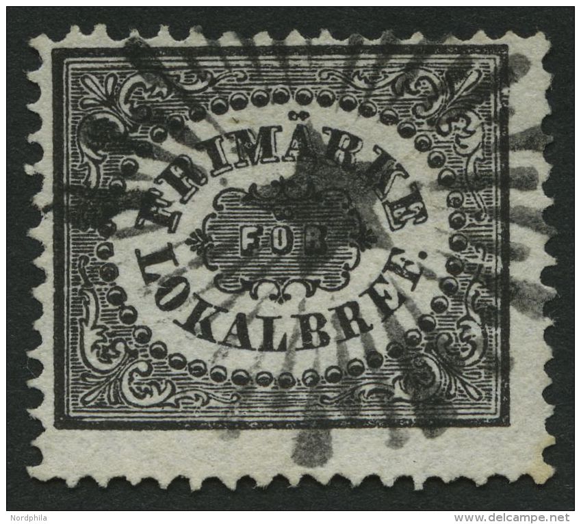 SCHWEDEN 6 O, 1856, 1 Skill. Bco. Schwarz (Facit 6a2), Pracht, Fotoattest Sjöman, Facit 4000.- Skr. - Used Stamps