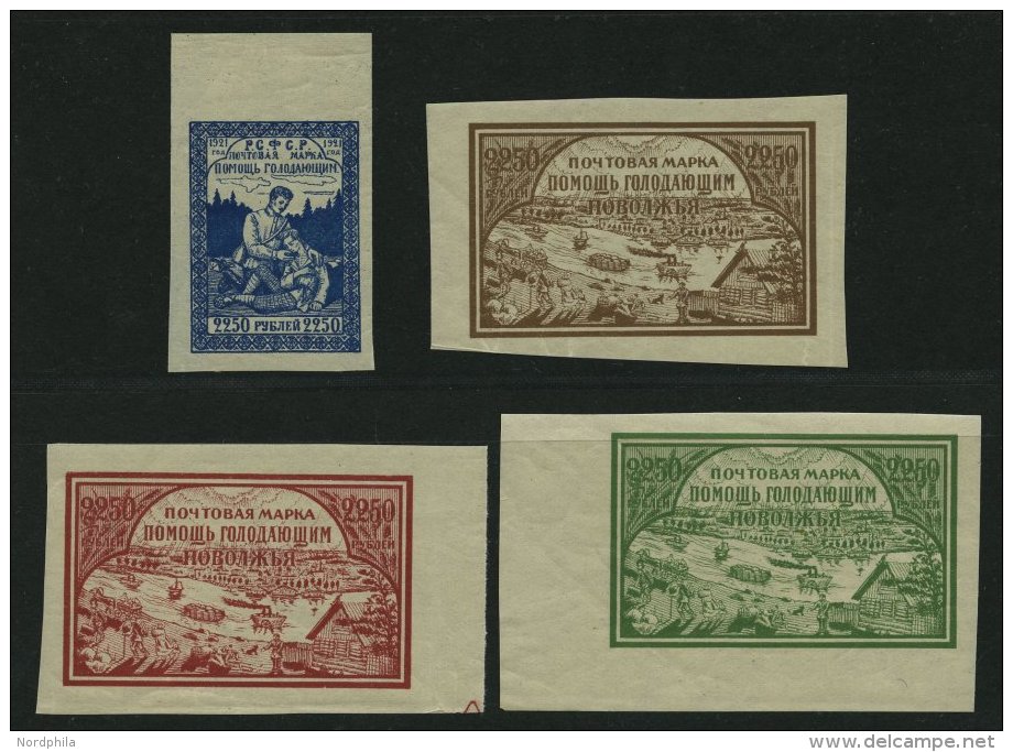 RUSSLAND 165-68x **, 1921, Hungerhilfe Im Wolgagebiet, Normales Papier, Prachtsatz, Mi. 50.- - Other & Unclassified