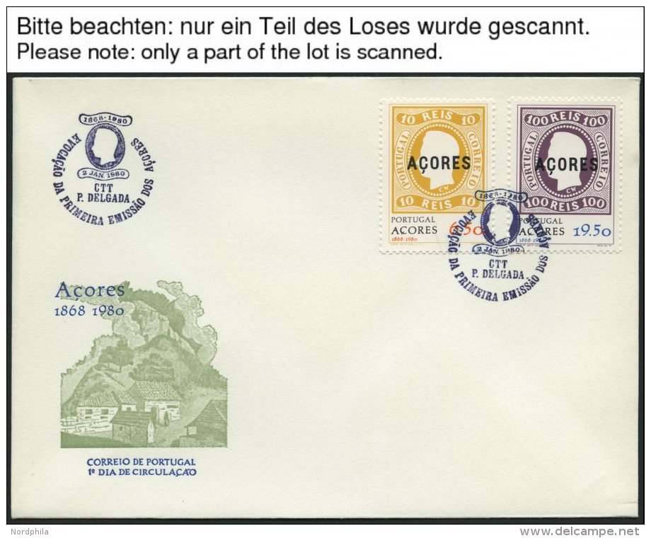 AZOREN 334/5 BRIEF, 1980, 112. Jahrestag Der Ersten Markenausgaben, 190x Auf FDC`s, Pracht, Mi. 475.- - Gebruikt