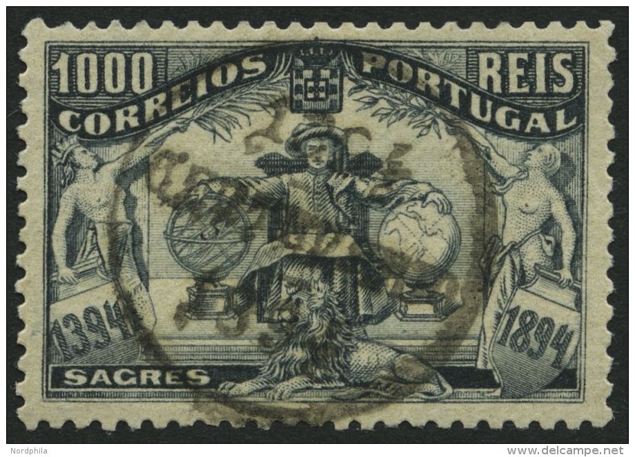 PORTUGAL 108 O, 1894, 100 R. Heinrich Der Seefahrer, Pracht, Mi. 150.- - Other & Unclassified