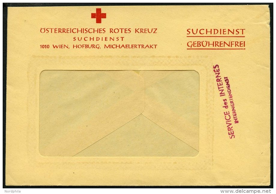 FELDPOST Ca. 1943, Fensterumschlag Gebührenfrei Für Den Suchdienst Des österreichischen Roten Kreuzes Der - Andere & Zonder Classificatie