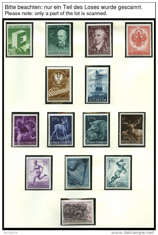 SAMMLUNGEN **, Komplette Postfrische Sammlung Österreich Von 1959-76 Im SAFE Falzlosalbum, Prachterhaltung, Mi. 298 - Collections