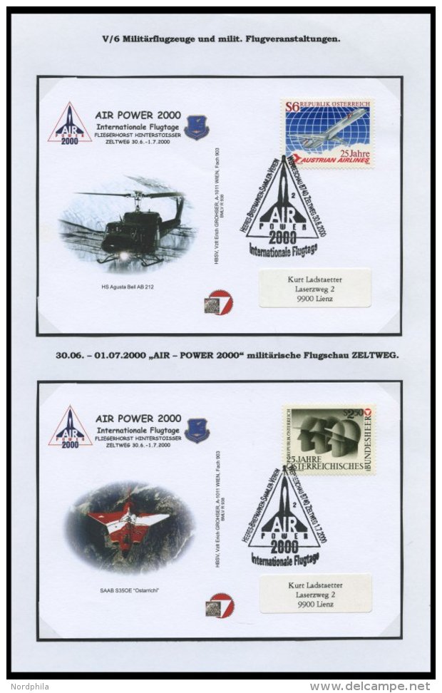 SONDERFLÜGE 1978-2003, 13 Verschiedene Sonderbelege Militärflugzeuge Und Militärische Flugveranstaltungen - Other & Unclassified