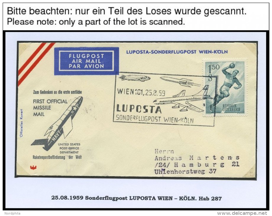 SONDERFLÜGE 1959-87, LUPOSTA, 24 Verschiedene Luftpost-Sonderbelege, Pracht - Other & Unclassified