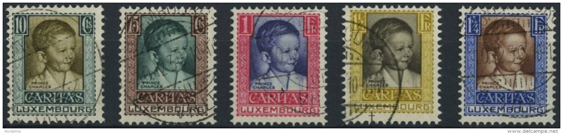 LUXEMBURG 227-31 O, 1930, Kinderhilfe, Prachtsatz, Mi. 70.- - Officials