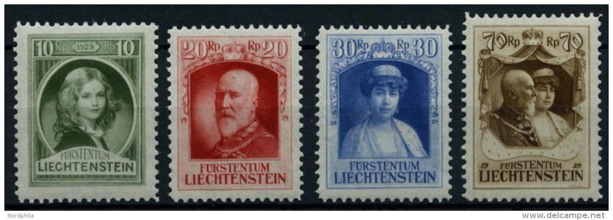 LIECHTENSTEIN 90-93 **, 1929, Regierungsantritt, Prachtsatz, Mi. 90.- - Other & Unclassified