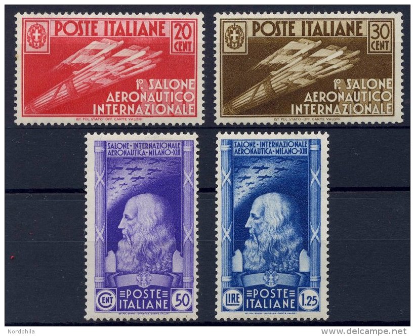 ITALIEN 528-31 *, 1935, Internationale Luftverkehrsausstellung, Falzreste, Feinst/Pracht, Mi. 75.- - Italy