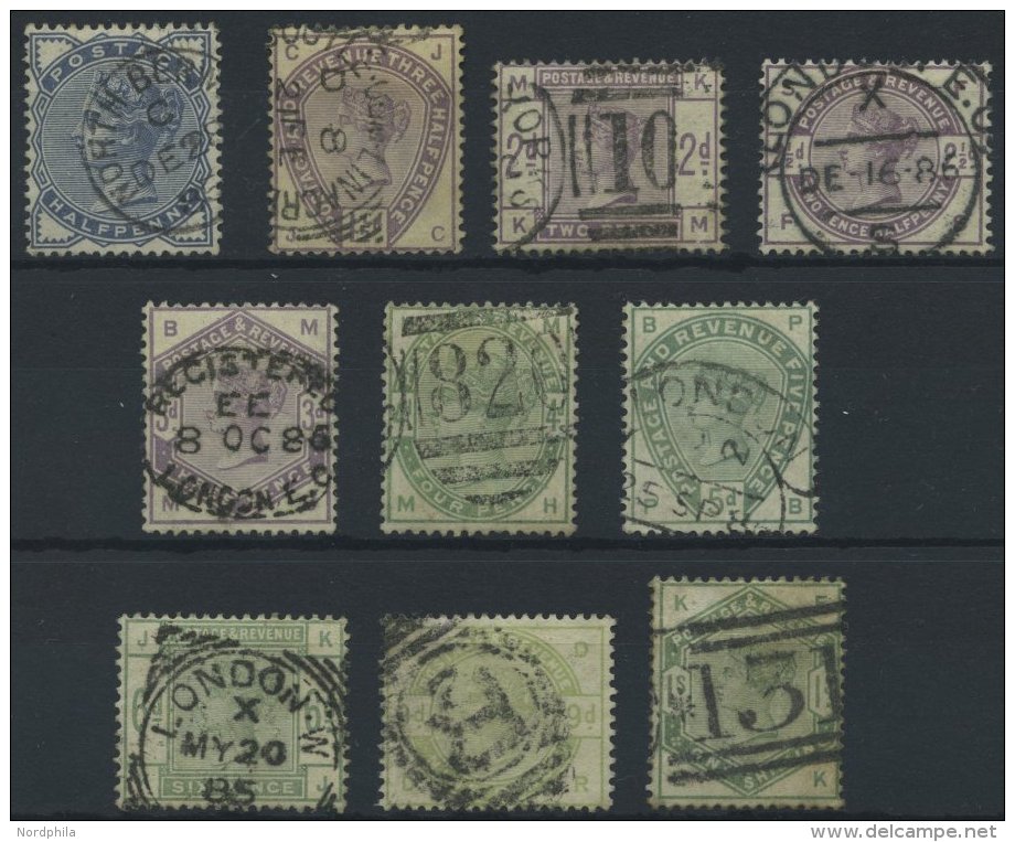 GROSSBRITANNIEN 72-81 O, 1883, Königin Victoria, Sauber Gestempelter Prachtsatz, Mi. 1200.- - Used Stamps