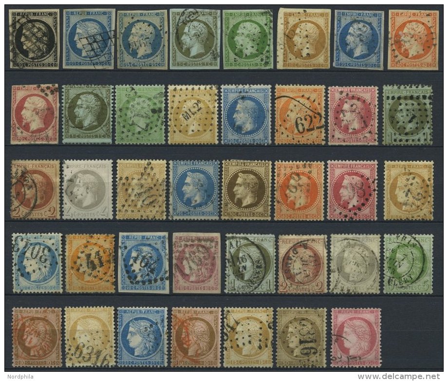 LOTS O, 1849-75, Kleine Partie Von 39 Verschiedenen Werten, Etwas Unterschiedlich Mit Vielen Prachtwerten, Mi. 1120.- - Collections