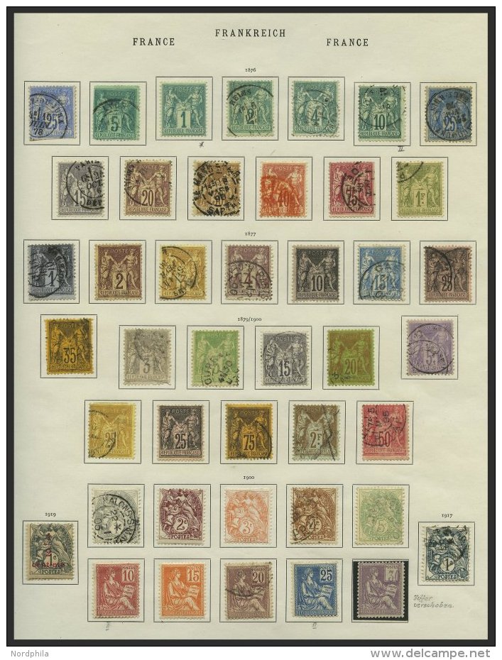LOTS O, *, 1876-1900, Albumseite Mit U.a. Nr. 56I *, 60 II Gestempelt, 94/5 * Etc., Etwas Unterschiedlich - Verzamelingen