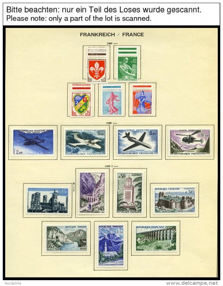 SAMMLUNGEN *, Ungebrauchte Sammlung Frankreich Von 1960-72 Auf Schaubek-Seiten, Bis Auf Wenige Werte Komplett, Fast Nur - Collections