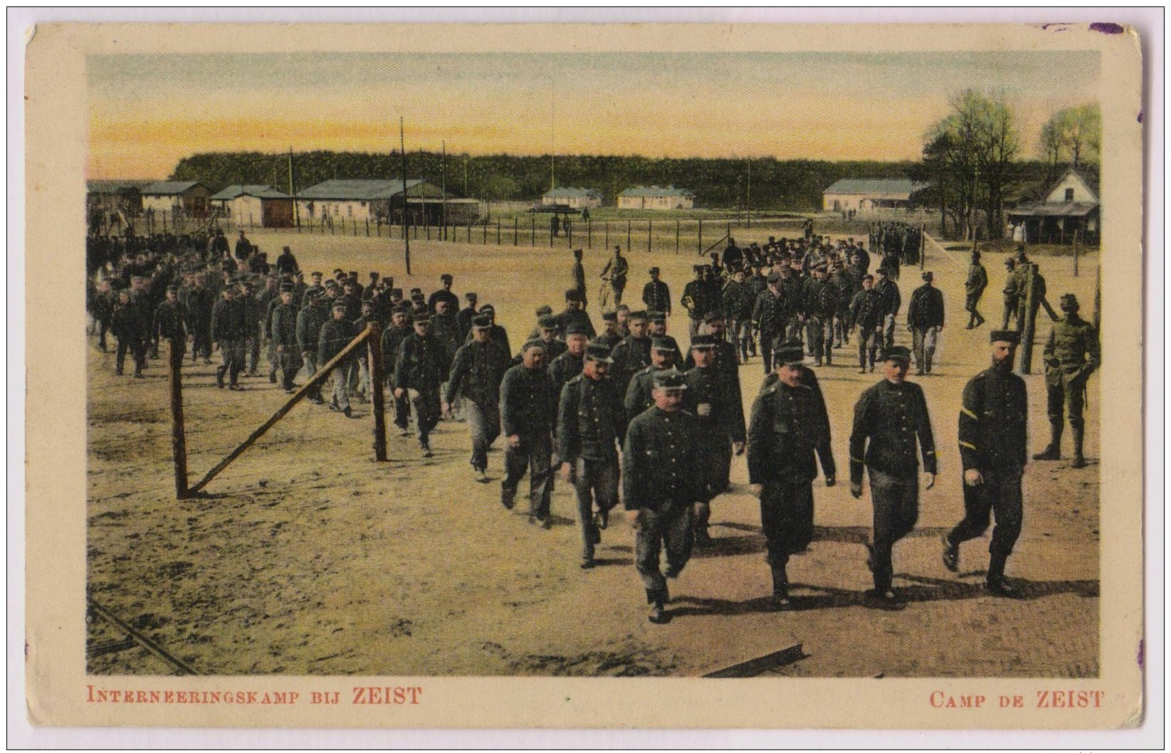 Interneringskamp Bij Zeist (Nederland): Troep Komt Thuis Van De Wandeling - Guerre 1914-18