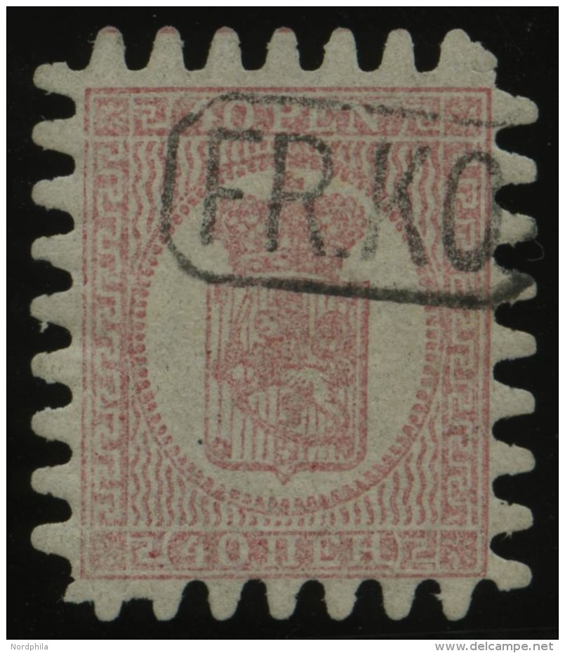 FINNLAND 9Bx O, 1866, 40 P. Rosakarmin, R1 FR.KO., Alle Zungen, Pracht - Other & Unclassified