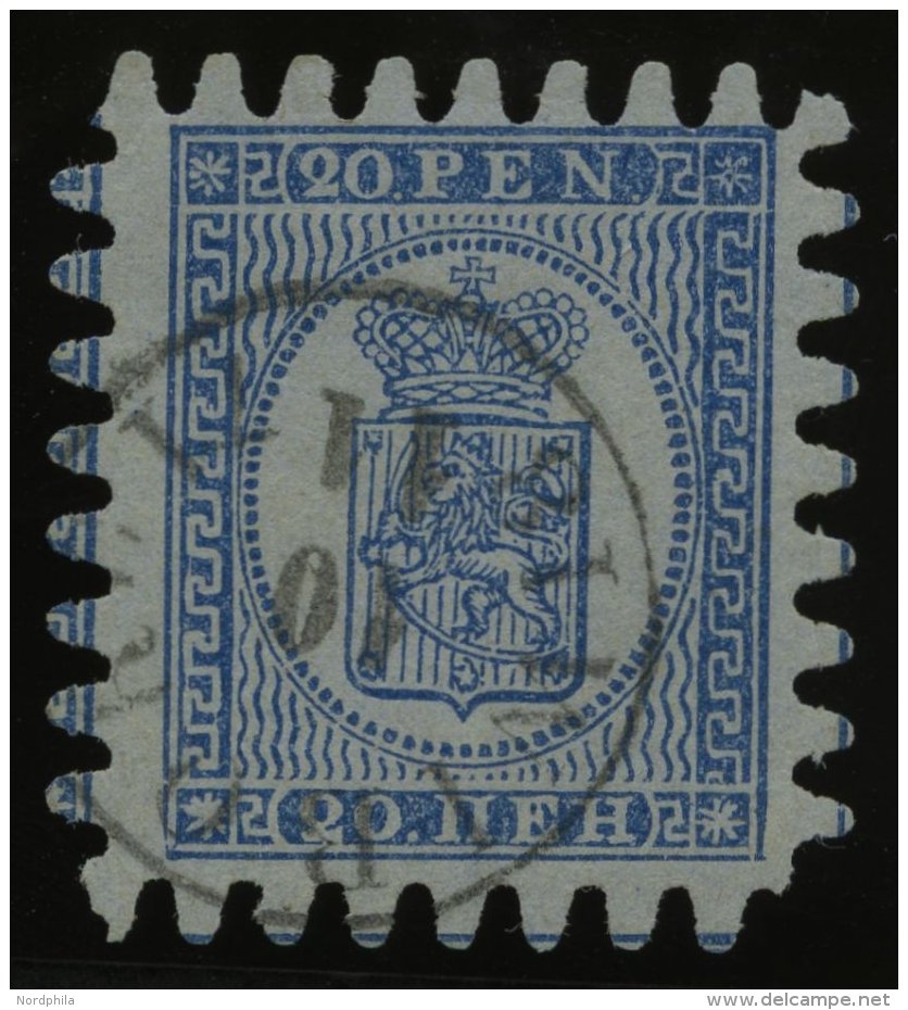 FINNLAND 8C O, 1866, 20 P. Blau, K1 WIBORG, Alle Zungen, Pracht - Other & Unclassified