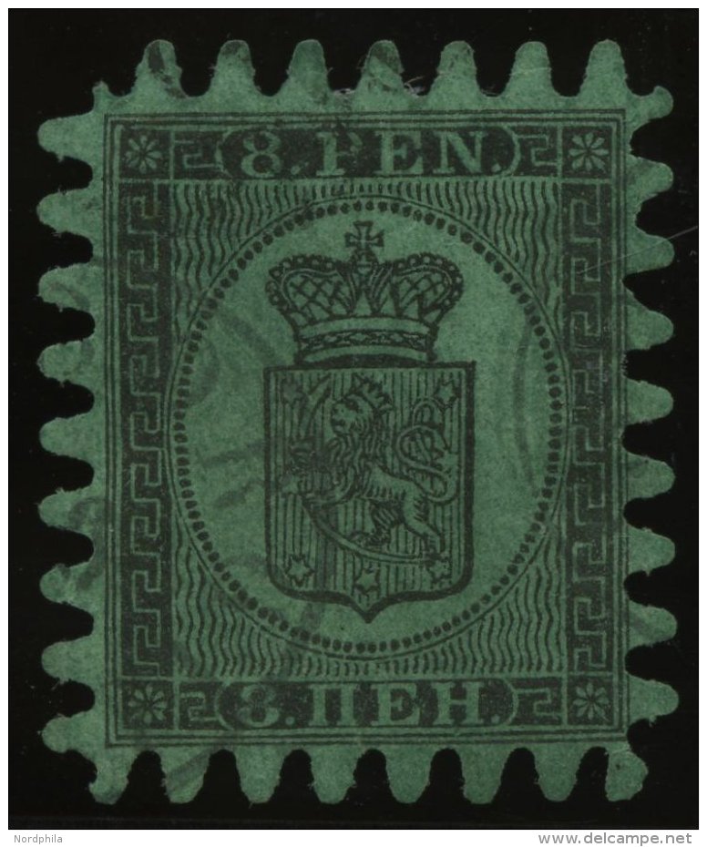 FINNLAND 6Bx O, 1866, 8 P. Schwarz Auf Grün, Alle Zungen, Pracht - Other & Unclassified