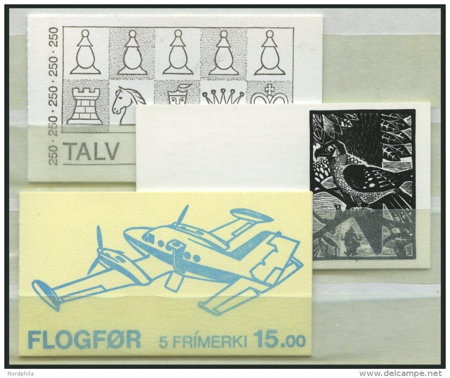 FÄRÖER MH 1-3 O, 1983-85, 3 Verschiedene Gestempelte Markenheftchen, Pracht - Other & Unclassified