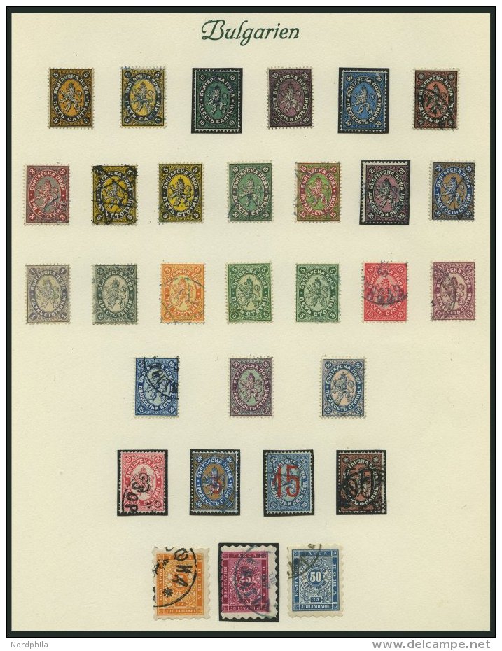 SAMMLUNGEN, LOTS O, 1879-1889, Saubere Alte Sammlung Bulgarien In Prachterhaltung, Mit Mi.Nr. 1-37 Und Porto Nr. 1-9 Ges - Collections, Lots & Series