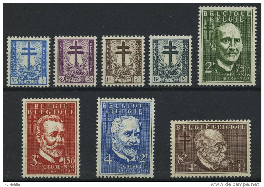 BELGIEN 979-86 **, 1953, TBC, Prachtsatz, Mi. 60.- - Belgium