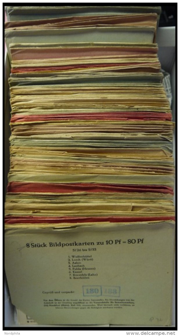 GANZSACHEN P 72,81 BRIEF, 1962/3, Reichhaltige Partie Bildpostkarten 10 Und 15 Pf. Bedeutende Deutsche, Mi.Nr. 5/26 - 33 - Collections