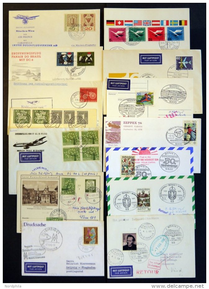 LOTS 1959-90, Partie Von 31 Verschiedenen Flugbelegen, Nur Erst-oder Sonderflüge, Meist Pracht - Used Stamps