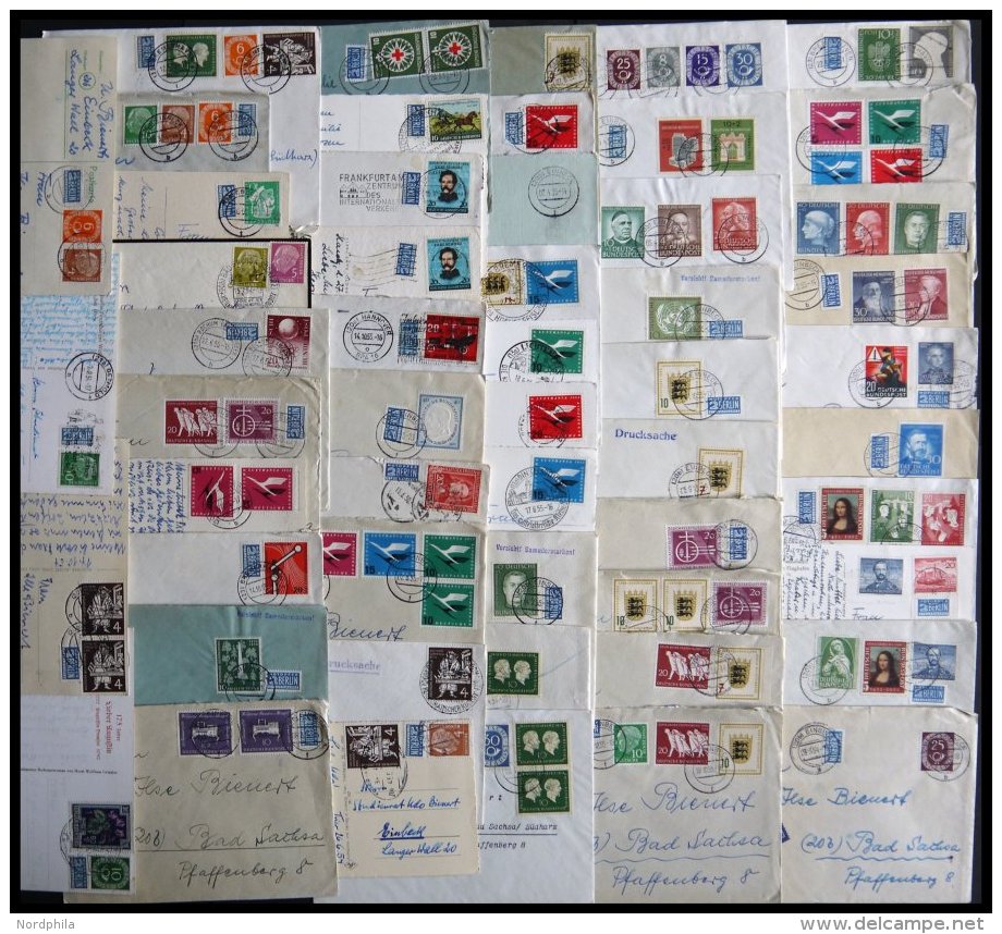 LOTS Bis 1955, Interessante Partie Von 50 Verschiedenen Bedarfsbelegen, Feinst/Pracht, Markenwert: über 600.- Miche - Used Stamps