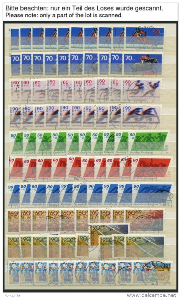 LOTS O, 1978-95, Sporthilfe, Alle 18 Ausgaben, Mindestens Je 9x, Fast Nur Pracht, Mi. über 900.- - Used Stamps