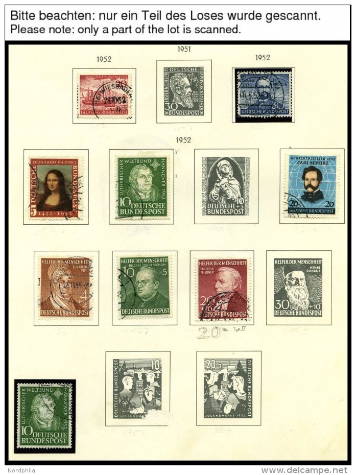 SAMMLUNGEN O,**,* , Sammlung Bundesrepublik Von 1949-79 Mit Mittleren Ausgaben, Anfangs Lückenhaft, Später Pos - Used Stamps