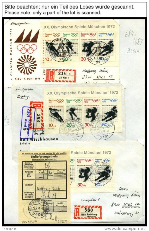 SAMMLUNGEN Umfangreiche Sammlung Von über 2000 Bedarfsbelegen Bundesrepublik Von 1958-72 In 6 Dicken Leitzordnern, - Used Stamps