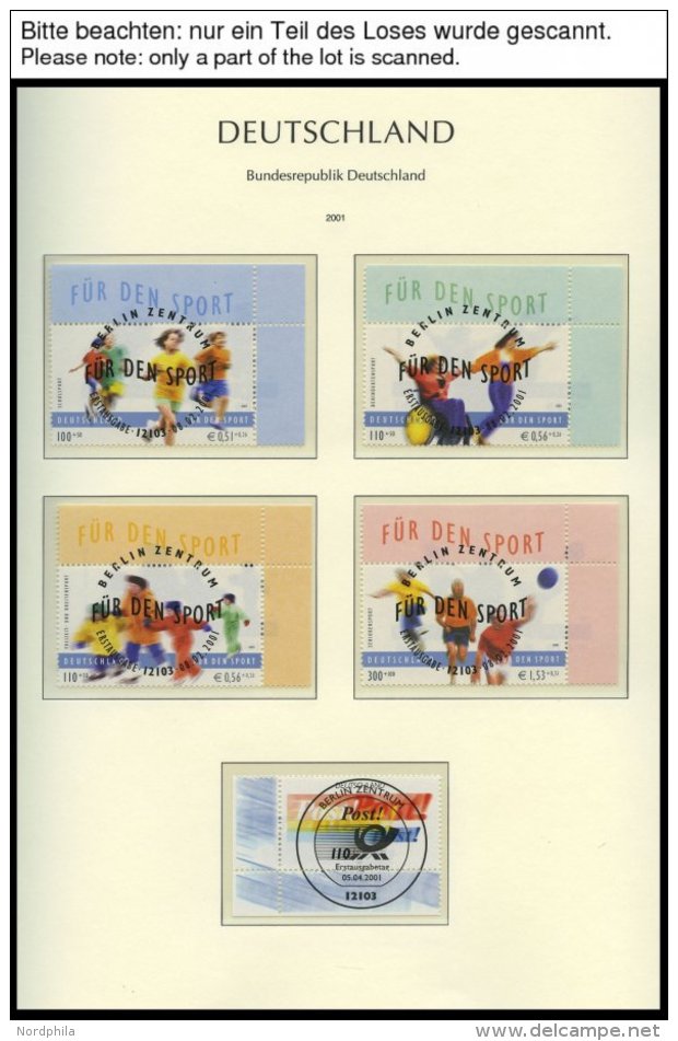 SAMMLUNGEN O, Komplette Gestempelte Sammlung Bundesrepublik Von 1987-2004 In 2 Leuchtturm Falzlosalben, Ab 1995 Eckrands - Used Stamps