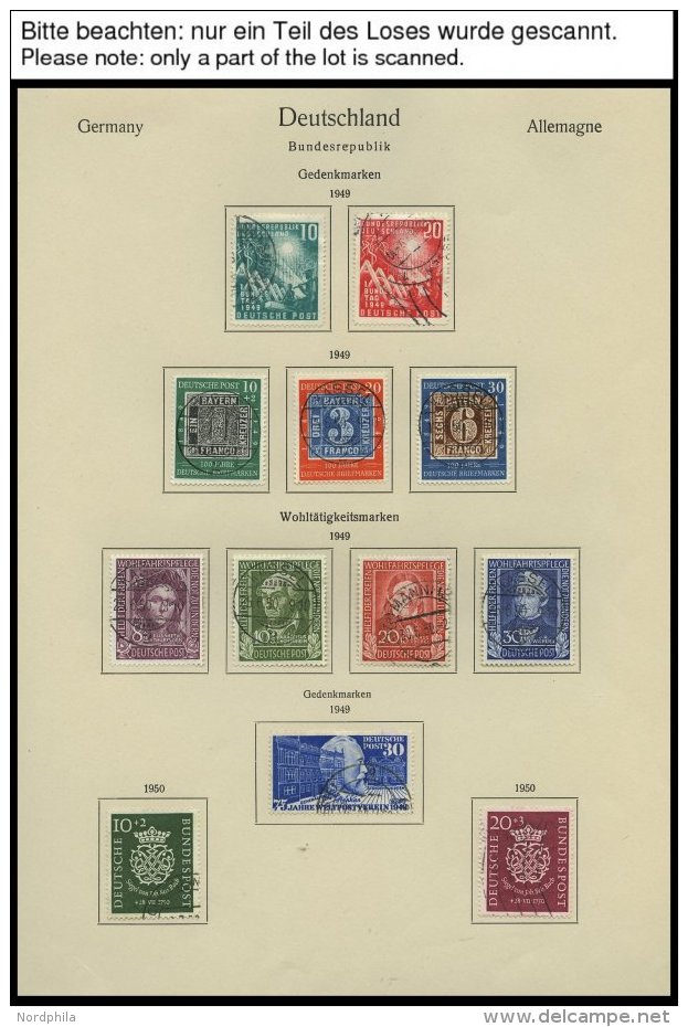 SAMMLUNGEN O, In Den Hauptnummern Komplette Gestempelte Sammlung Bundesrepublik Von 1949-72 Im KA-BE Album, Prachterhalt - Used Stamps