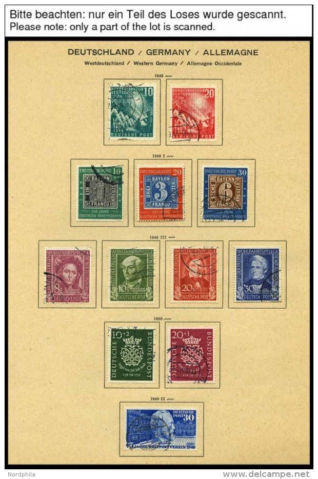 SAMMLUNGEN O, Komplette Saubere Gestempelte Sammlung Bund Von 1949-96 Im Schaubek-Album, Ohne Heuß Lumogen Und Wz. - Used Stamps