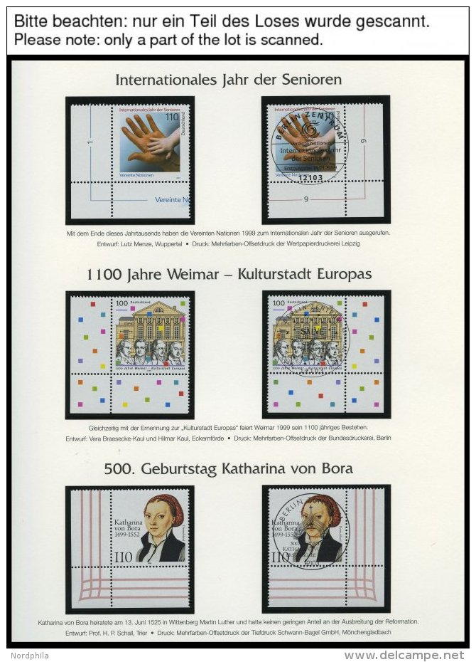 JAHRGÄNGE **,o , 1999/2000, 2 Komplette Jahrgänge, Ohne Selbstklebende Marken, Jeweils Postfrisch Aus Der Link - Oblitérés