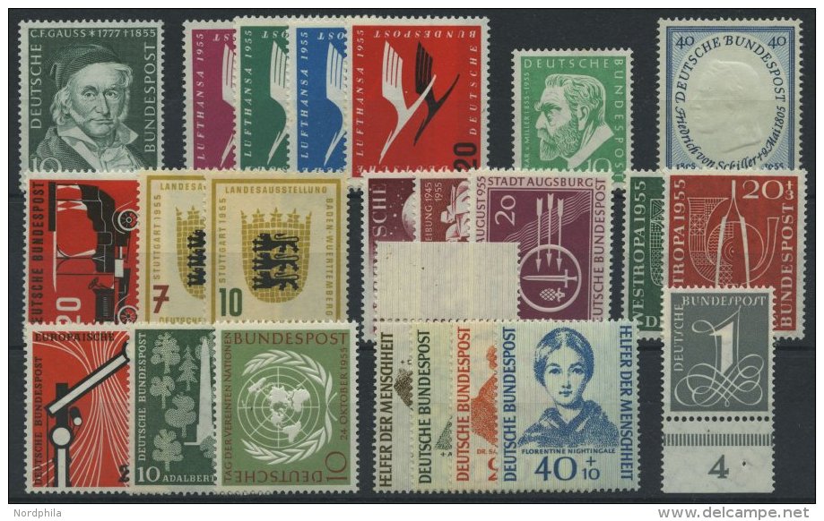 JAHRGÄNGE 204-26x **, 1955, Kompletter Jahrgang, Pracht - Used Stamps