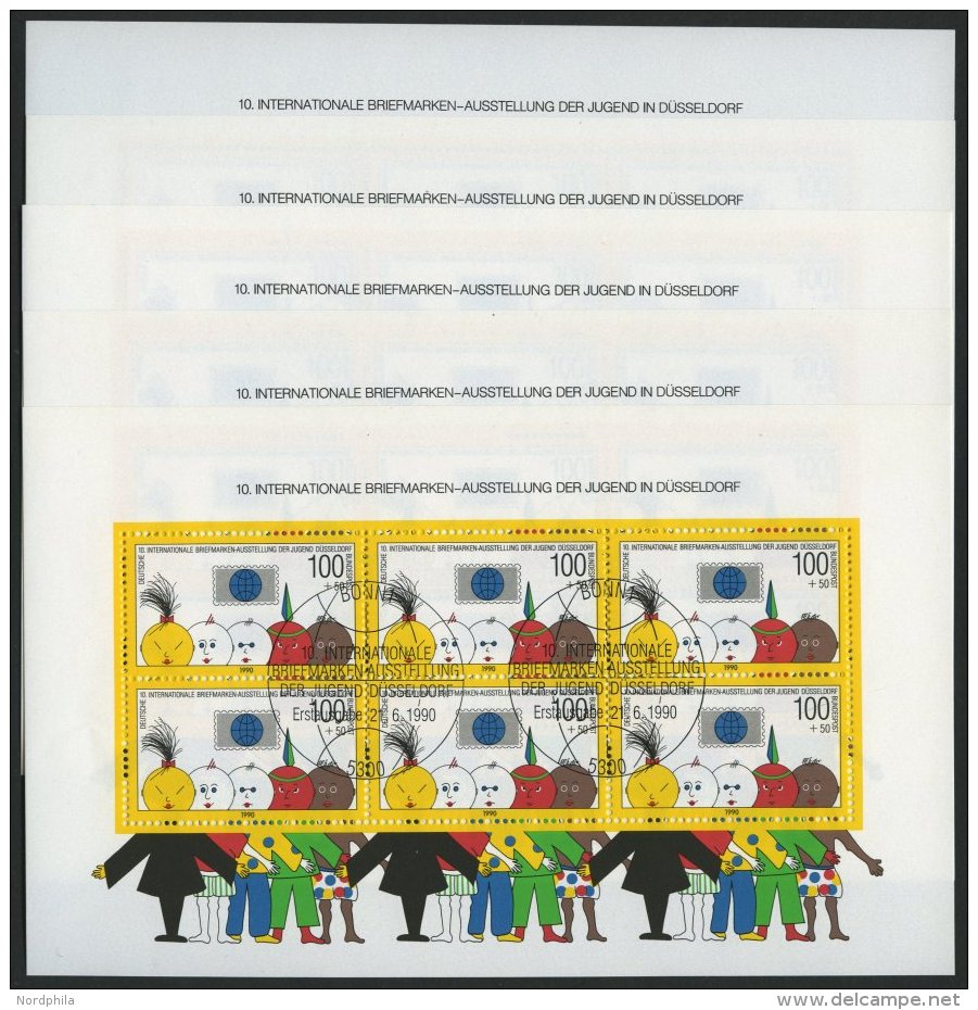 ENGROS Bl. 21 O, 1990, Block Briefmarkenausstellung, 5x Mit Ersttags-Sonderstempel, Pracht, Mi. 110.- - Errors & Oddities