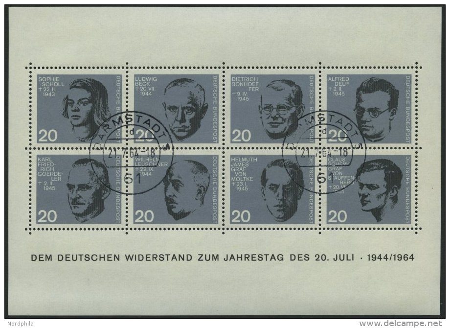 ENGROS Bl. 3 O, 1964, Block 20. Juli, 7x, Pracht, Mi. 105.- - Errors & Oddities