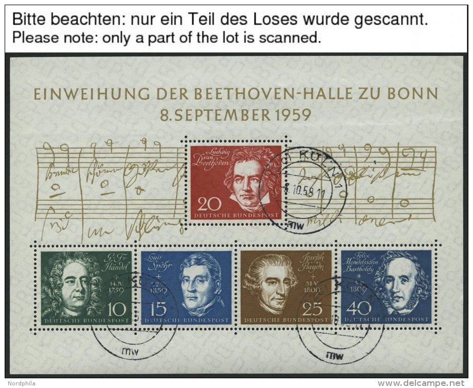 ENGROS Bl. 2 O, 1959, Block Beethoven, 5x Bedarfsgestempelt, Feinst/Pracht, Mi. 250.- - Used Stamps