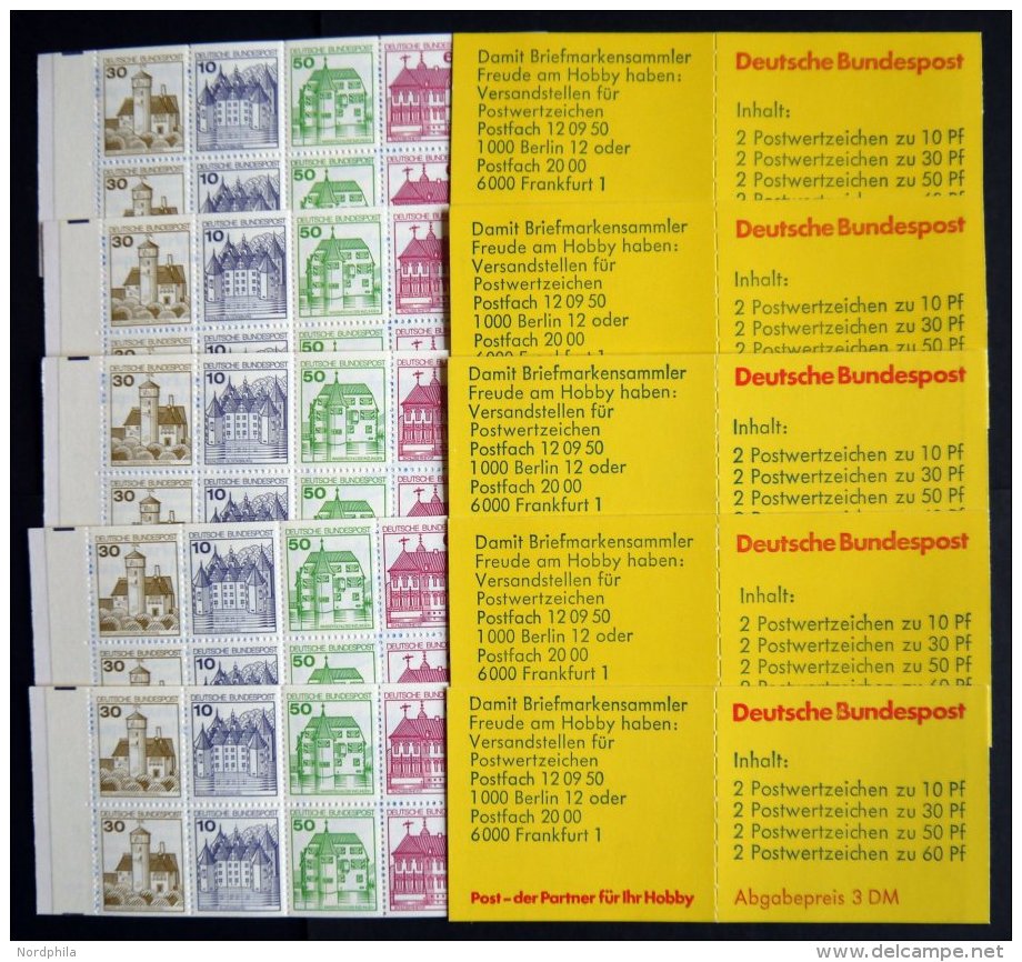 ZUSAMMENDRUCKE MH 23b **, 1980, Markenheftchen Burgen Und Schlösser, 10x, Pracht, Mi. 160.- - Used Stamps