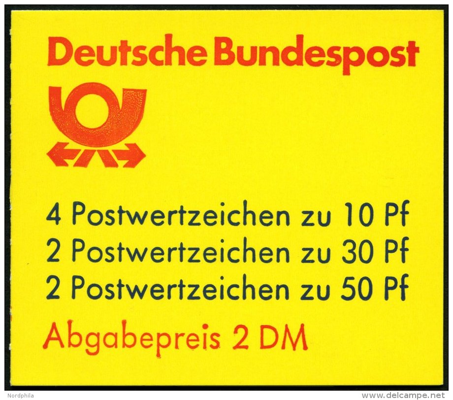 ZUSAMMENDRUCKE MH 22adK3 **, 1984, Markenheftchen Burgen Und Schlösser, 2. Deckelseite: Oberkante Brief Und P Von P - Gebruikt