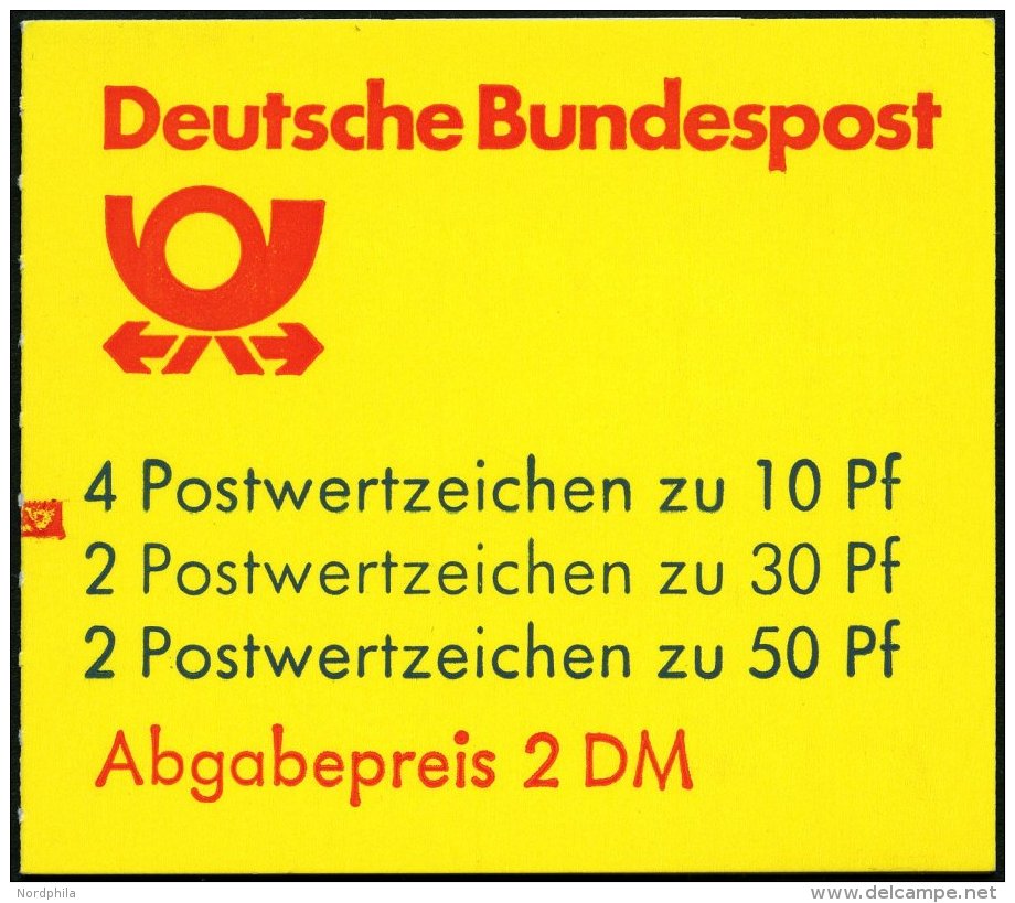 ZUSAMMENDRUCKE MH 22adK3 **, 1984, Markenheftchen Burgen Und Schlösser, 2. Deckelseite: Oberkante Brief Und P Von P - Used Stamps