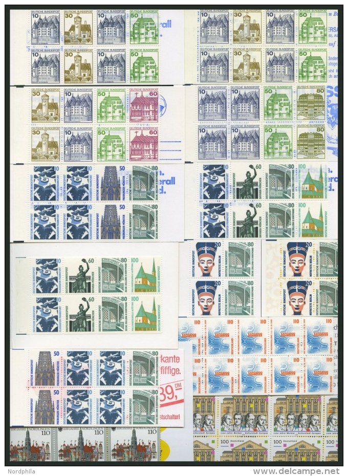 ZUSAMMENDRUCKE A. MH 22-39 **, 1980-99, 13 Verschiedene Markenheftchen, Pracht, Mi. 115.- - Usados