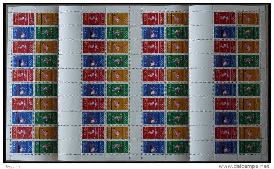 ZUSAMMENDRUCKE MHB 17 **, 1972, Markenheftchenbogen Olympische Spiele, Eine Marke Kleiner Knitter Sonst Pracht, Mi. 350. - Used Stamps