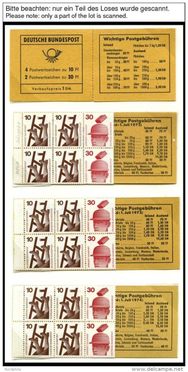 ZUSAMMENDRUCKE A.MH 15-W 56**,o , 1971-74, Sammlung Unfallverhütung Mit Verschiedenen Markenheftchen Mit Und Ohne B - Used Stamps
