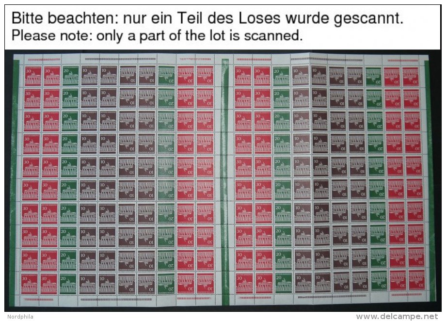 ZUSAMMENDRUCKE MHB 12-14 **, 1967/8, 3 Verschiedene Markenheftchenbogen Bauten, Pracht, Mi. 320.- - Used Stamps