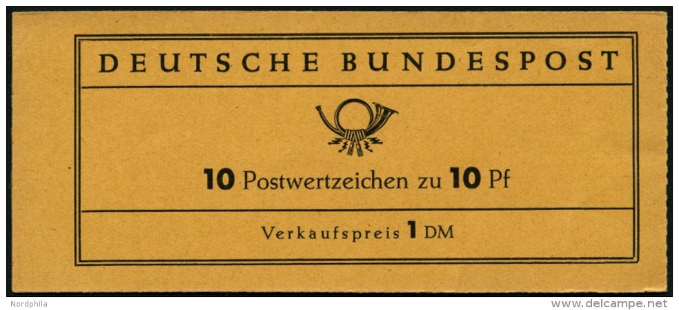 ZUSAMMENDRUCKE MH 6cb **, 1960, Markenheftchen Heuss Lumogen, Erstauflage, Mit Druckereizeichen 5 (nur Die Obere Hä - Used Stamps