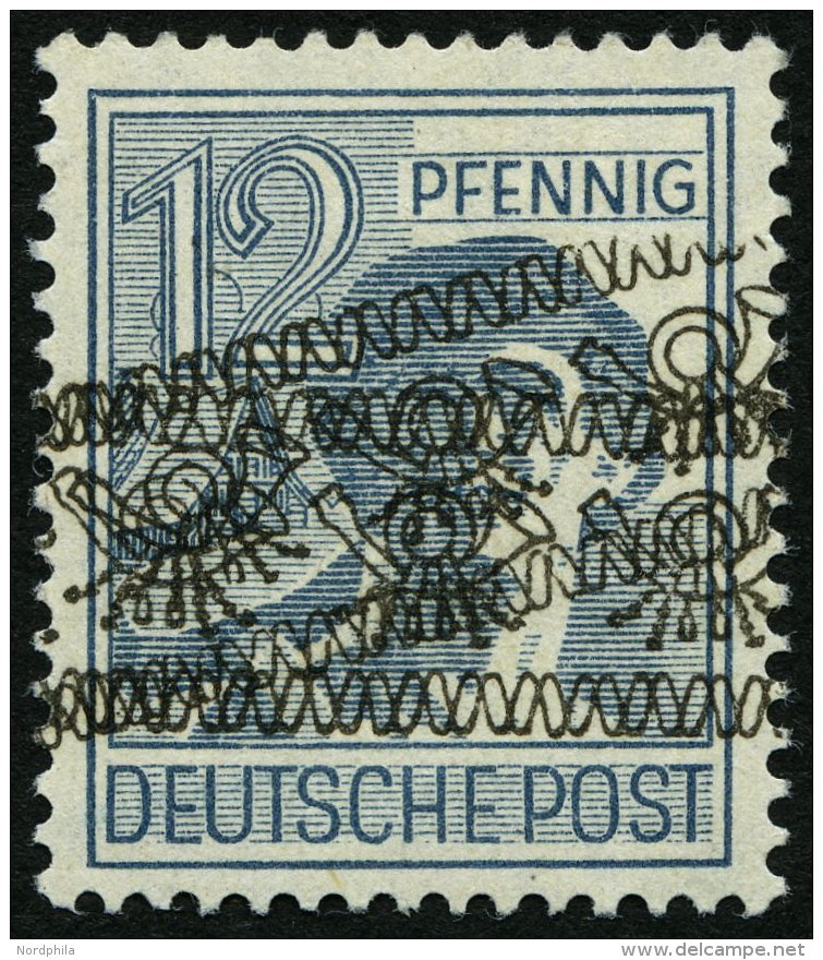 AMERIK. U. BRITISCHE ZONE 40IDDF **, 1948, 12 Pf. Bandaufdruck, Doppelaufdruck, Einmal Normal, Einmal Diagonal, übl - Other & Unclassified