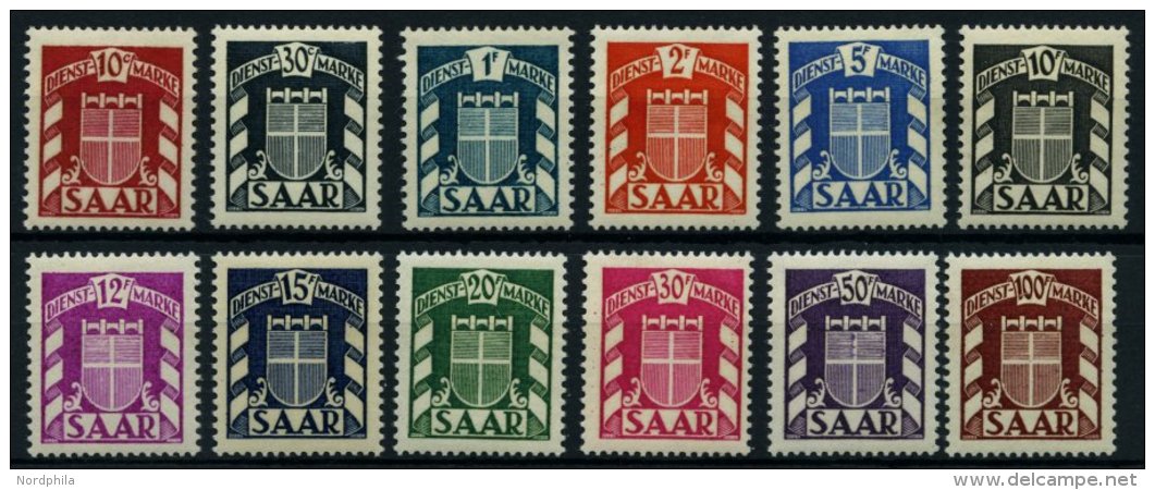 SAARLAND D D 33-44 **, 1949, Wappen, Prachtsatz, Mi. 150.- - Other & Unclassified